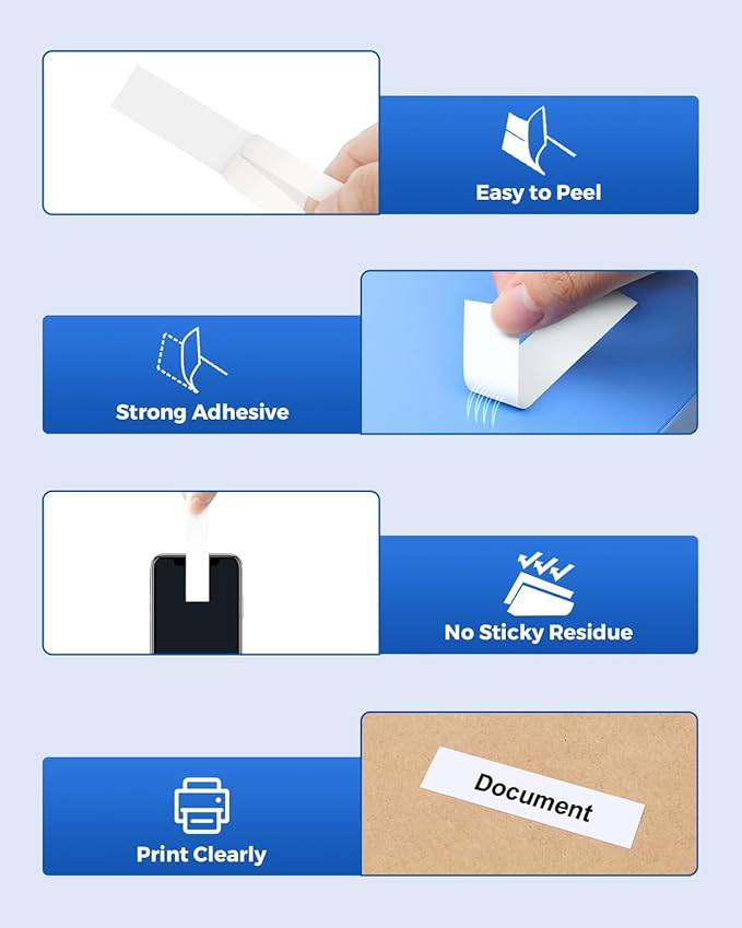 Tze241 18mm 0.7" Laminated White Tape Compatible for Brother Tze-241 Tz-241 P Touch Label Tape Tze Tz 18mm 3/4" Black on White for PTP410 PTD610BT PTD400 PTD600 PTD460BT Label Maker, 4-Pack