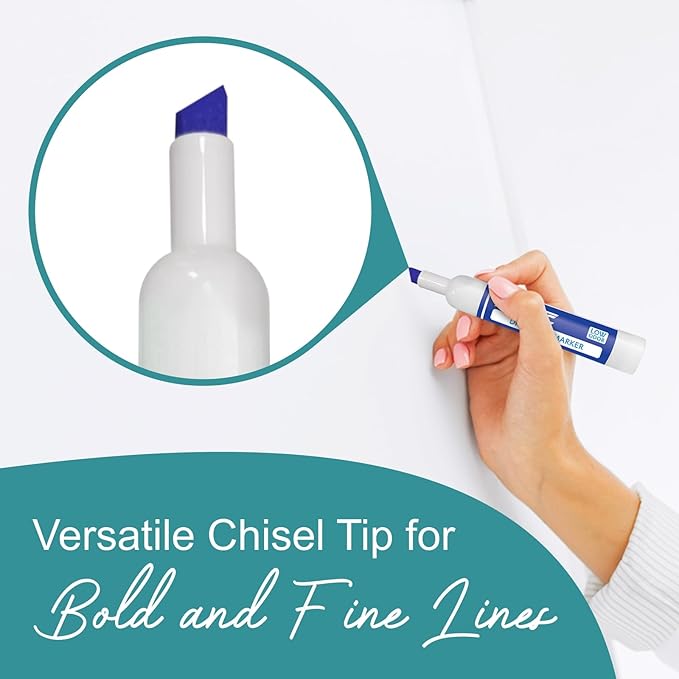 EXTRIC Dry Erase Markers Bulk Set of 48, Whiteboard Markers Bulk 4 Colors Chisel Tip White Board Markers, Red Blue Green Black Dry Erase Marker