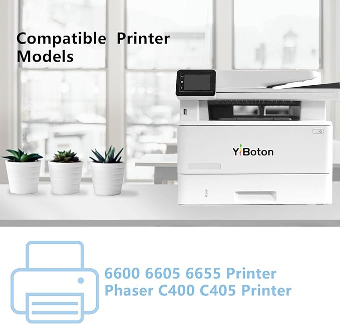 C400 C405 Drum Unit Replacement for Xerox C400 C405 108R01121 Imaging Unit Compatible for Xerox Phaser 6600 Workcentre 6605 6655 Versalink C400 C405 Printer (4-Pack)