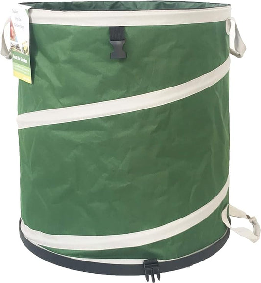 24-Gallon Collapsible Trash Can (19x21 in) Hard-Shell Bottom Yard Garden Bag for Yard Waste,Debris Bags,Pop-Up Trash Can,Recycling Bin,Camping Waste Bin,Laundry Hamper,Lawn Grass,Leaf Bag,Weeds Barrel