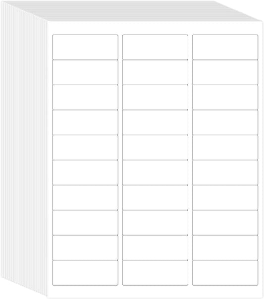 L LIKED Printable Address Labels, 1" x 2-5/8", 15000 Labels, 30 per Sheet, Blank Label Stickers for Envelopes (500 Sheets)