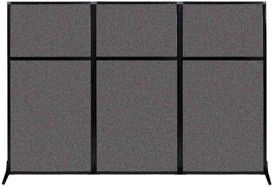 Versare Workstation Partition | Portable Wall Divider | Modern Office Cubicle | Free Standing Privacy Screen | Flexible Work Space | 99" x 70" Charcoal Gray Fabric Panels
