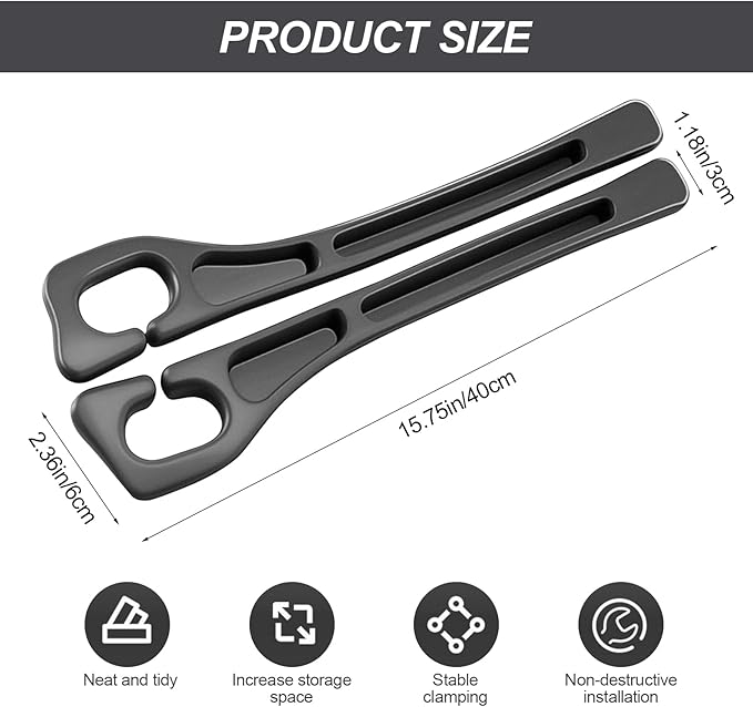 2pc Car Seat Gap Filler, Universal Car Seat Slot Organizer, Anti-Drop Car Interior Storage Strip, Fits Most Cars, Trucks & SUVs, Soft & Durable