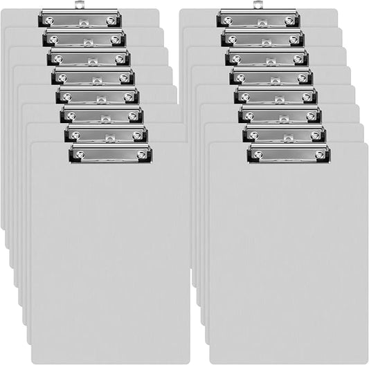 Epakh 16 Pieces Clipboard Bulks Metal Clipboard Aluminum Office Low Profile Clip Standard A4 Letter Size Metal Clip Board, Size 12.5 x 9 Inch