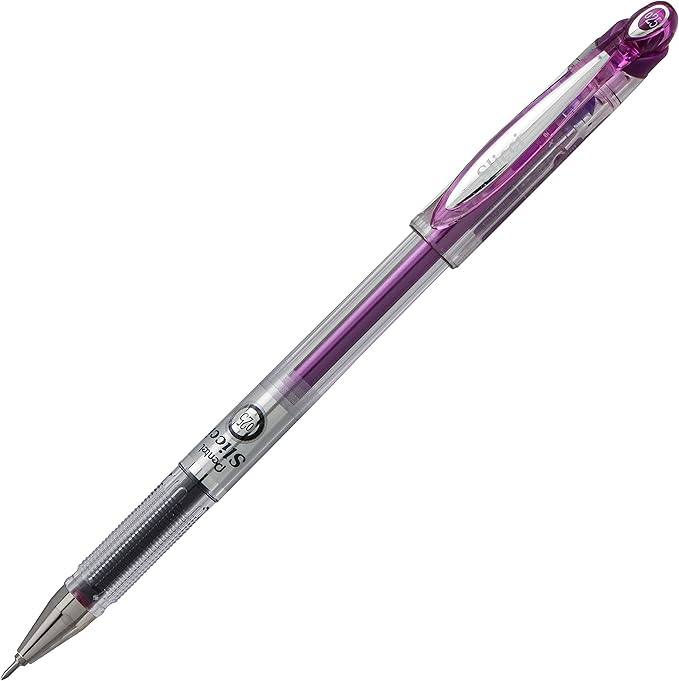 Pentel Arts Slicci Extra Fine Gel Pen, 0.25mm, Purple Ink, 1 Pack (BG202BPV)