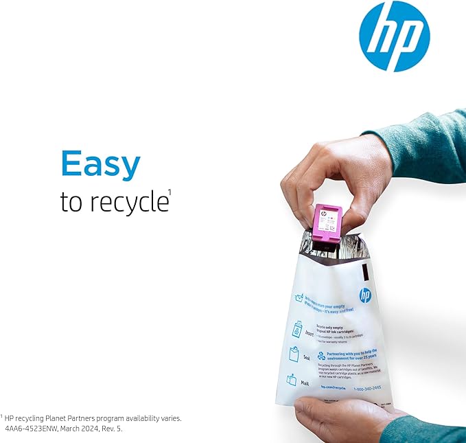 HP 63 Black/Tri-color Ink (2-pack) | Works with HP DeskJet 1112, 2130, 3630 Series; ENVY 4510, 4520 Series; OfficeJet 3830, 4650, 5200 Series | Eligible for Instant Ink | L0R46AN