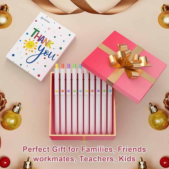 White Gel Pens,0.5mm Fine Point Tip,Quick Drying Ink, Aesthetic Cute Office School Supplies Gifts for Women Men, High-End Series for Journaling Note Taking(10 Pcs Black Ink-Pearl White shaft pen)