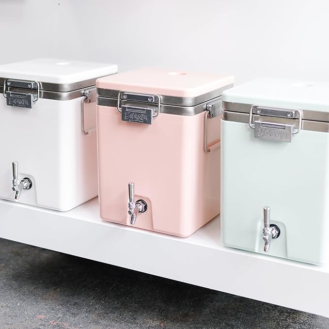 Bevanda - Sperse 3 Gallon Drink Dispenser - Large Insulated Stainless Steel Water and Beverage Dispenser - Ideal for Parties, Camping Trips, and Outdoor Events - Leakproof, Durable, Portable (White)