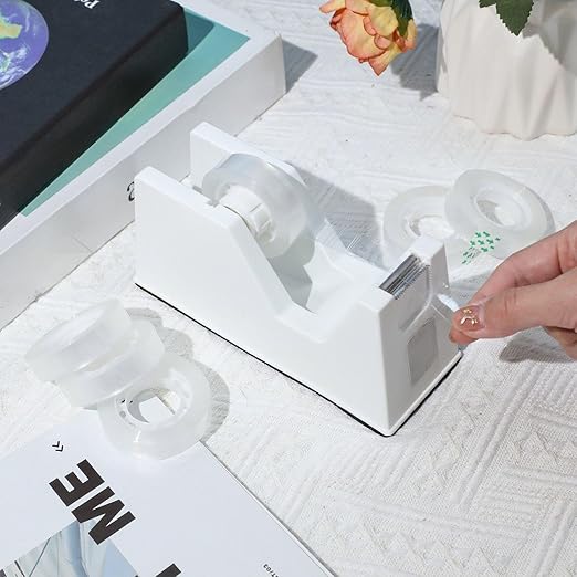 Jetec 200 Rolls Clear Tape Bulk Transparent Invisible Tape Refills 1/2 x 1260 Inches Glossy for Gift Wrapping Dispenser Office School Home Use Gift Wrap Desk Supplies