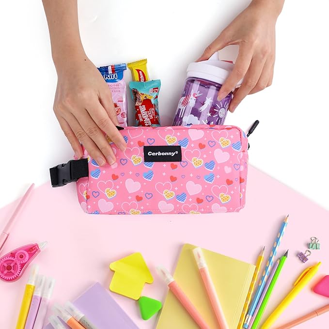 Cerbonny Freezable Lunch Bag, Pink-S, Unisex, PVC Material, 5 x 9 x 4 Inches, Keeps Food Cool