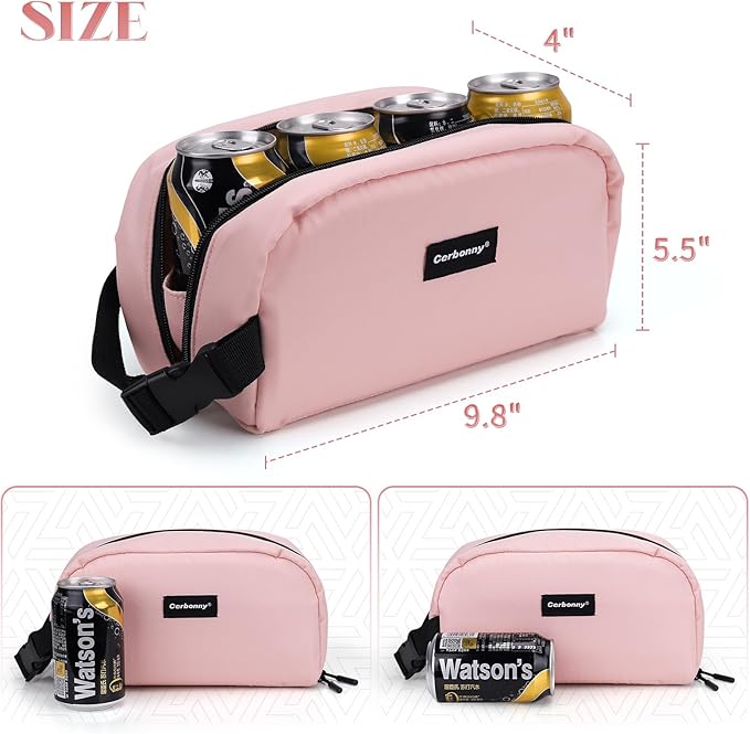 Small Cooler Bag Freezable Lunch Bag for Work School Travel,Leak-proof Small Lunch Bag,Small Insulated Bag For Kids/Adults,Freezer Lunch Bags,Freezable Snack Bag,Mini Lunch Bag 9.8x5.5x4 inches