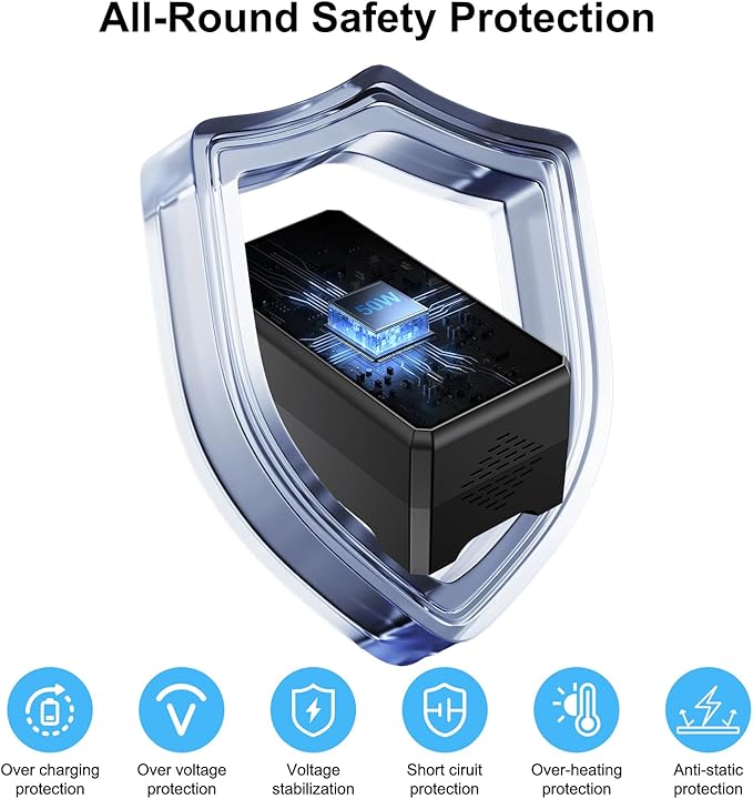 50W 12-Port USB Charging Station for Multiple Devices-Portable USB Charging Hub Compatible with iPhone, Android, Tablet, AirPods & More-Compact Charger Block for Home, Office & Travel.