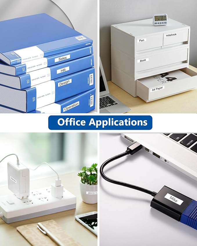 6-Pack 12mm 0.47 Laminated Multi Color Compatible for TZe-231 TZe231 MQ531 MQP35 MQG35 MQL35 MQ835 TZ Tape for P Touch PT-H110 D210 D220 D400, White/Blue/Blue/Green/Sliver/Gold