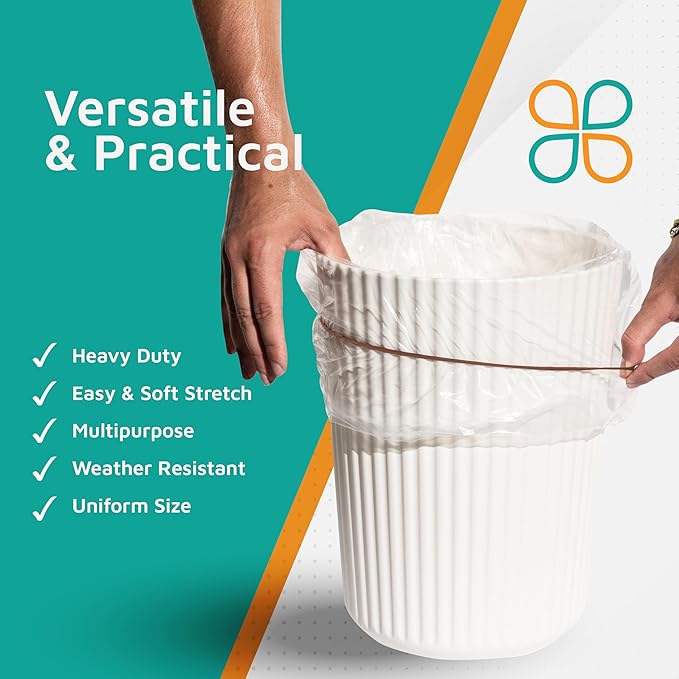 PlasticMill Brown Rubber Bands Size 33 (3 1/2" x 1/8") - #33 Colored Rubber Bands Office Supplies - Strong, Elastic Bands for Crafts, Balloon Garland, Cash, File Folders (100-Pack)