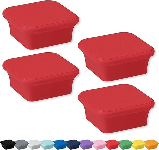 Glassboard Studio MiniBar Magnet - Strong Neodymium Rare Earth Magnets for Fridge, Whiteboard, Locker & Magnetic Glassboards - Ideal for Crafting & Office Use - Strong Fridge Magnets (Cherry Red, 4)