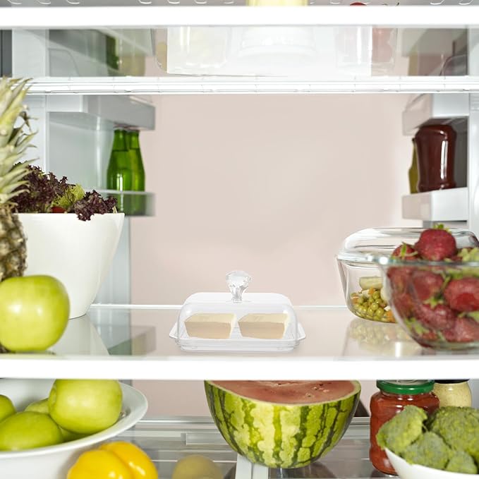 IMIKEYA Practical Butter Holder with Lid for Home and Restaurant Covered Butter Box Keeps Freshness Safe Food Storage Container Desserts Snacks Easy to Clean Small