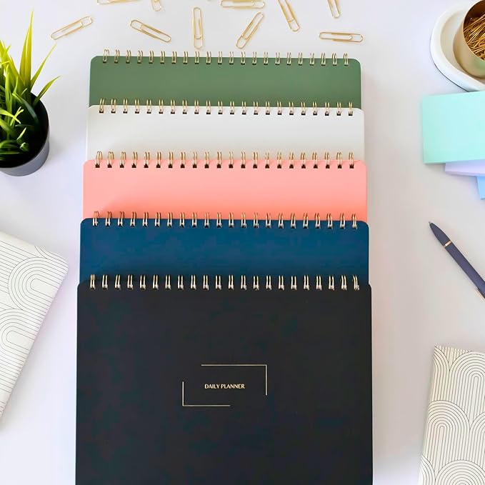 Undated Weekly Planner | 8.25” x 11.75” Work To-Do Notebook | ADHD Academic Organizer | Multi-Layout | Men and Women Planner | College Supplies | Pink | Landscape Layout