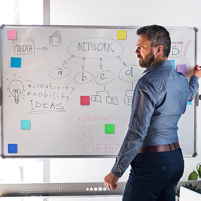 OWLKELA 48Pcs Dry Erase Erasers, Colored Magnetic Whiteboard Cleaning Tool for Classroom, School Supplies and Office