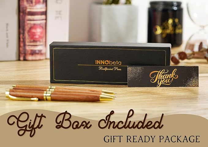 InnoBeta Pirate Gifts, Wooden Pen Set of 3, Gift Ideas for Pirate Lovers