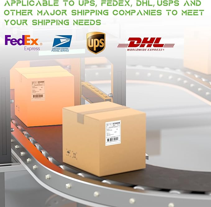 MFLABEL® 100 Rolls of 450 Labels 4x6 Direct Thermal Shipping Labels for Zebra 2844 ZP-450 ZP-500 ZP-505