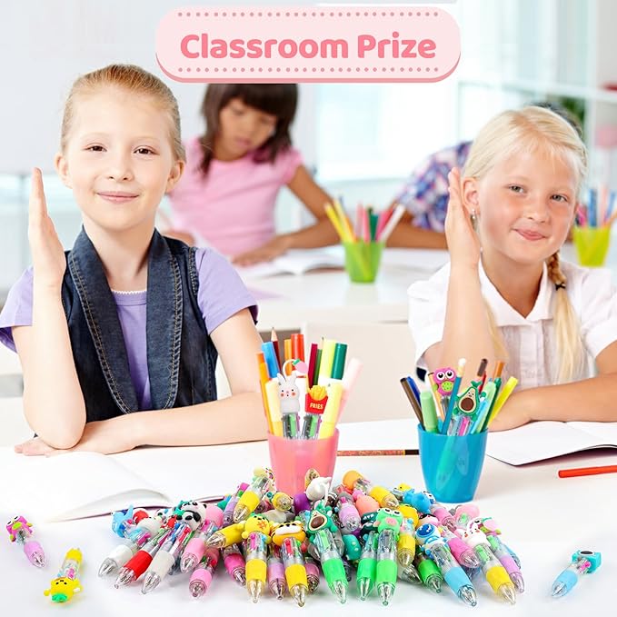 Mini Multicolor Pen in One, 60 Pack Cute Pens Bulk for Kids, Multi Color Fun Pen for Birthday Kids Party Favors Classroom Gifts Prizes