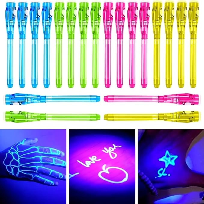 30 Pieces Invisible Ink Pen with UV Light Spy Pen Magic Marker Party Favors for kids 8 12 years Birthday Gifts Classroom Prizes Goodie Bags Stuffers for Kids