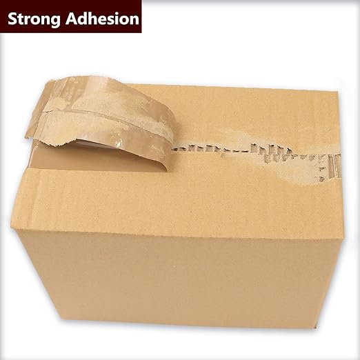 CHUANGSEED Packing Tape with Dispenser – 12 Rolls Brown Shipping Tape (2.4Mil x 1.88” x 60 Yards), Heavy Duty Box Sealing Tape for Moving, Packaging, Office, Warehouse