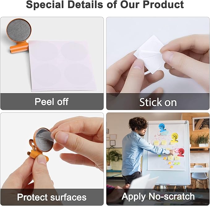 VNDUEEY 12 Pack Colorful Strong Magnetic Clips, Fridge Magnets Refrigerator Magnets, Clips Magnets for Whiteboard, Locker, Kitchen, Office Organizing Decorating (Multicolored)