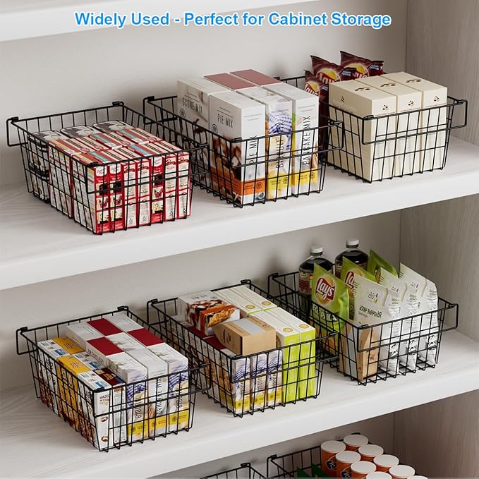 Orgneas Freezer Organizer Bins, 4 Pcs Stacking Chest Freezer Baskets for 7.0 Cu.Ft Deep Freezer Add Space Sort Store Frozen Food, Easy Reach From Bottom Freezer Storage Baskets with Large Capacity