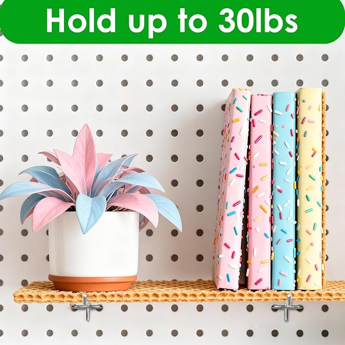 120pcs Pegboard Hooks Peg Board Shelving Hooks Peg Board Hook for Hanging Stainless Steel Hanging Boards Pegs Wall Display Hook Bulk Pegs Boards Tool Hangers for Garage Craft Room Kitchen Store