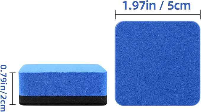Dry Erase Eraser,24 Pack Magnetic Whiteboard Erasers,Small Dry Erase Board Erasers for Classroom, Home, and Office (24pcs-Square)