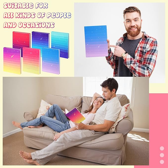 6 Pack Stretchable Book Cover Jumbo Fabric Book Covers Colorful Pattern Print Book Protector Washable Reusable Protective Textbook Cover for Hardcover Textbooks up to 9 x 11 Inch (Elegant Pattern)