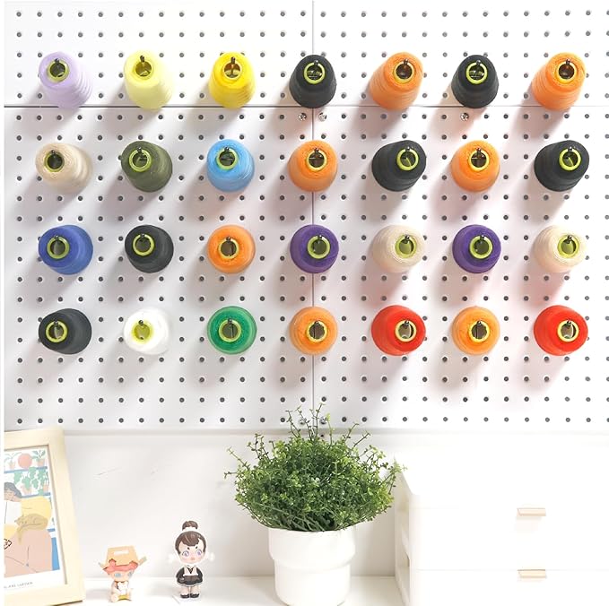 HUHOLE Pegboard Hooks 2 Inch 50PC, Ideal Garage Organization, Wall Storage Tool Organizer, Fit 1/4" 1/8" Peg Board with Plastic Tip (Silver, 2 Inch)