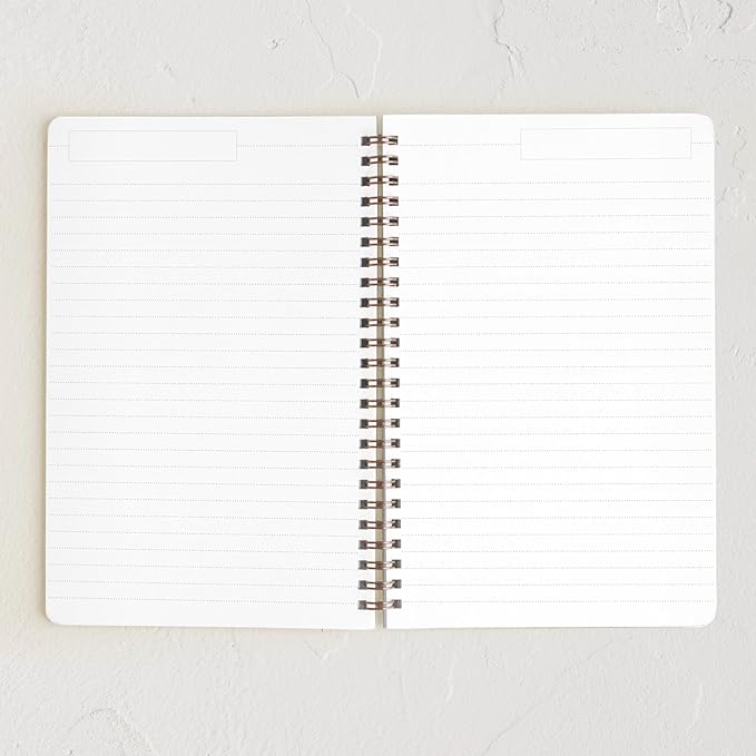 Minted Red Bow Notebook, Writing Journal for Notes & Journaling, Durable Acrylic Free Cover, Modern, Colorful & Simple Spiral Bound Journal Notebook with 80 Lined Pages, 5.5" x 8.5"