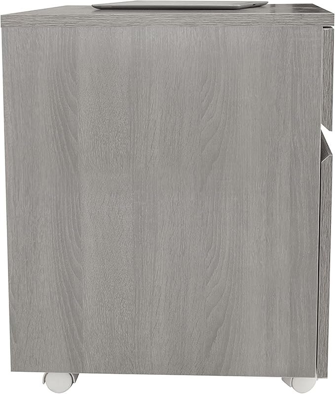 Techni Mobili Rolling Lock and Storage 2 Drawer Vertical Filing Cabinet, 15.75" L x 17.75" W x 23" H,Grey