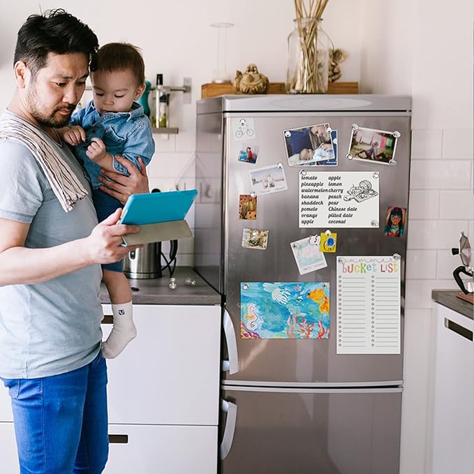 Grtard 48 Pack Magnetic Push Pins, Fridge Magnets for Whiteboard, Whiteboard Magnets Refrigerator Magnets, Small and Strong Push Pin Magnet for Office, School, Locker, and Map Magnet