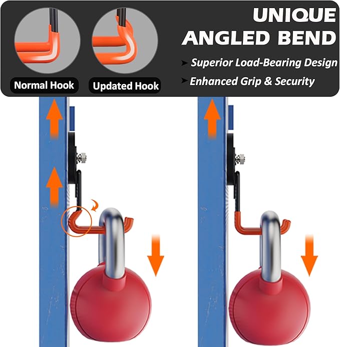 MUTUACTOR Updated Magnetic Hooks Heavy Duty,20lbs Anti-Scratch Strong Garage Magnet Hook,2PCS Anti-Slip Magnetic Tool Hooks for Organizing Cordless Impact Drivers Garden Shovel Tool Box