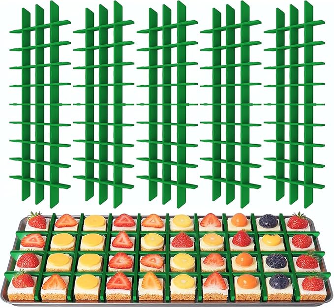 5 Sets Silicone Freeze Dryer Tray Dividers Compatible with Harvest Right Freeze Dryer Accessories - Flexible Adjustable Green Silicone Food Tray Divider Set, Reusable & Easy to Clean