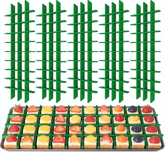 5 Sets Silicone Freeze Dryer Tray Dividers Compatible with Harvest Right Freeze Dryer Accessories - Flexible Adjustable Green Silicone Food Tray Divider Set, Reusable & Easy to Clean