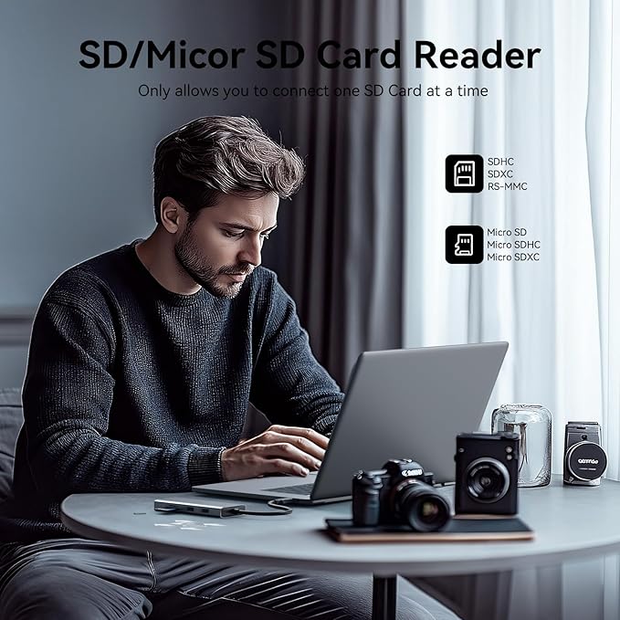 USB C Docking Station Dual Monitor HDMI Adapter for Dell HP Lenovo,Laptop Docking Station 3 Monitors USB C Hub Multiple Adapter Dongle with 2 HDMI 4K+VGA+100W PD Charger+3 USB Port+SD/TF Card Reader