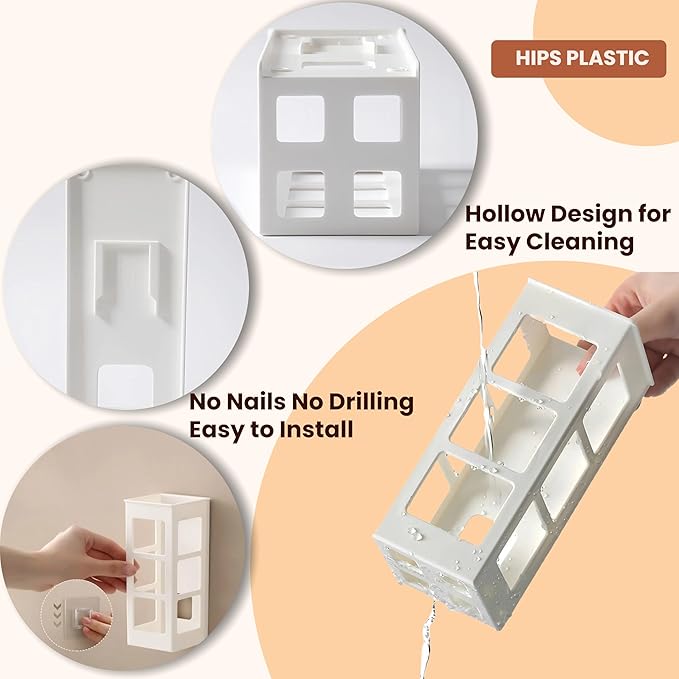 Zdesign Hair Tool Organizer Wall Mount, Hanging Bathroom Tool Organizer for Curling Iron, Flat Iron, Straightener and Hair Dryer Bathroom Storage and Organizer