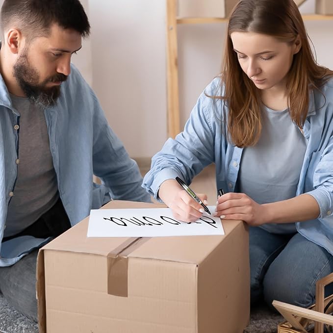 SFAIH Green Permanent Markers Bulk - 24 Pack, 1s Quick Dry, Fine Point Permanent Markers for Paper Plastic Glass Metal Wood, Waterproof, Kitchen Classroom Office, Doodling, Marking, Non-Fading