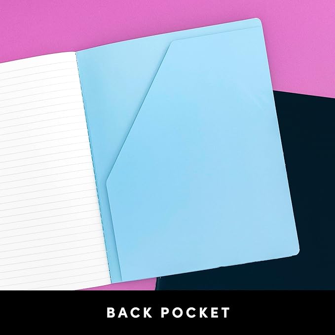 PAPERAGE Soft Cover Lined Journal Notebook, 2 Pack, (Lavender), 100 Pages, Large 7.5 inches x 9.5 inches, College Ruled, Ideal for Note Taking & Travel Journal