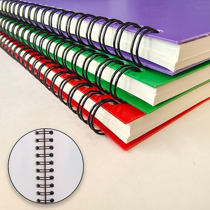 Blank Spiral Notebook, 12 Pack, 5.8 x 8.3, 120 Pages (60 Sheets), 100 GSM Unlined Drawing Notebooks, Assorted A5 Journals, No-Bleed, Sketching, Note Taking, Blank Journals for Office & School
