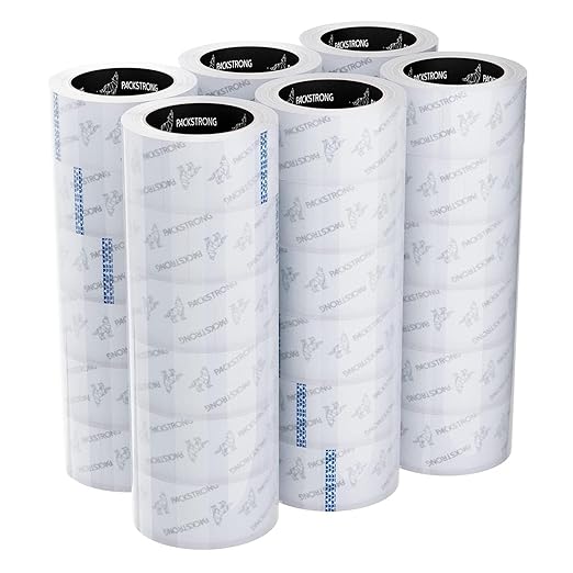 Packstrong Industrial Grade Clear Packing Tape 36 Rolls - 110 Yards per Roll - 2" Wide x 2 mil Thick, Acrylic Adhesive Tape