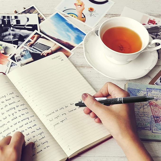 Pilot, FriXion Clicker Erasable Gel Pens, Fine Point 0.7 mm, Pack of 12, Purple