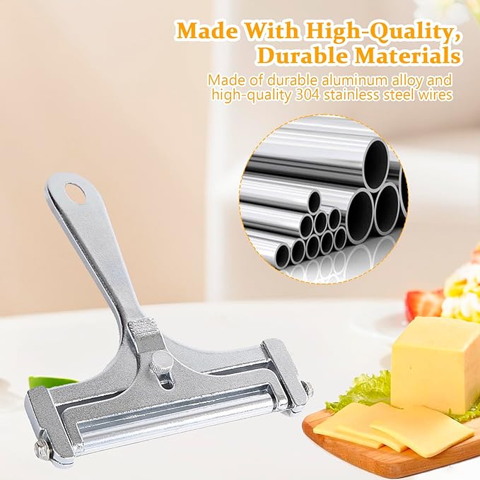 Cheese Container for Refrigerator with Cheese Slicer Kit,Cream Cheeses Container with Lid,BPA-Free Shredded Cheddar Cheeses Deli Meat Storage Containers for Fridge Organizers and Storage Box