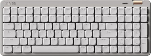 Flow Lite 100 Keys Low Profile Mechanical Keyboard, Swappable Rechargeable Wireless Keyboard with 2.4G Receiver, Bluetooth and Wired Connection for Windows, Mac/Specter Linear Switches (Marble)