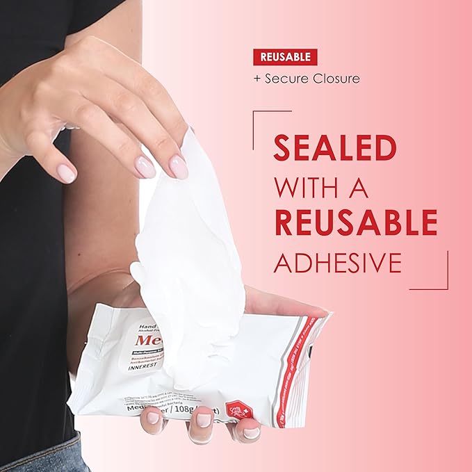 Mediwiper 20 Count Alcohol-Free Sanitizing Wipes Disinfecting Large Unscented Wet Wipes Bulk, Hand Sanitizer (20 Wipes, 100 Wipes (20 * 5))