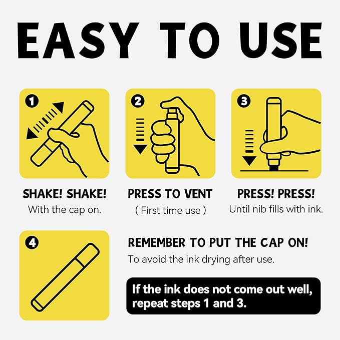 3 Jumbo Permanent Markers Purple, 15mm Thick Wide Tip, Large Acrylic Paint Markers for Rock Painting, Poster, Graffiti, Stone, Ceramic, Glass, Wood, Canvas